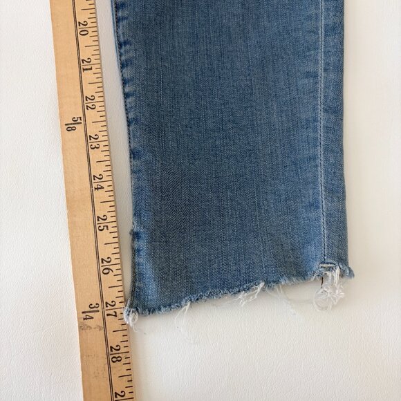 Frame Jeans Womens 27 Blue Le High Skinny Mid-Rise Fray Step Hem Stretch Denim - Picture 6 of 12